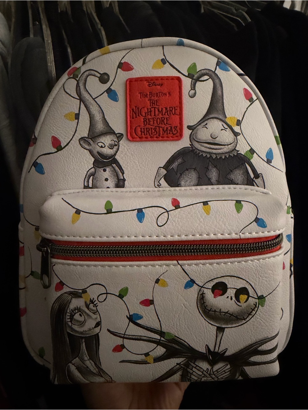 The Nightmare Before Christmas Mini Backpack with Colorful Lights loungefly
